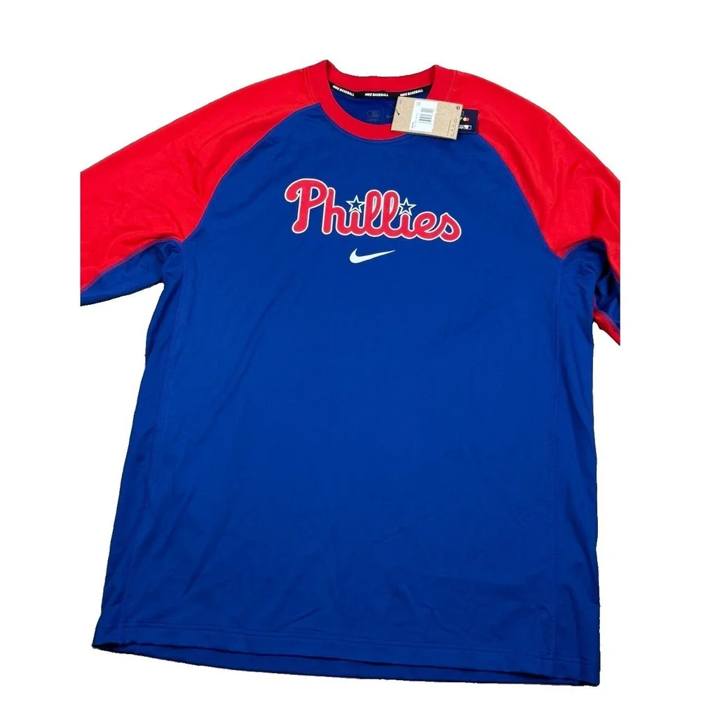 Philadelphia Phillies Nike Baseball Authentic Collection Shirt XXL Dri Fit L/S